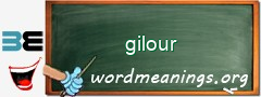 WordMeaning blackboard for gilour